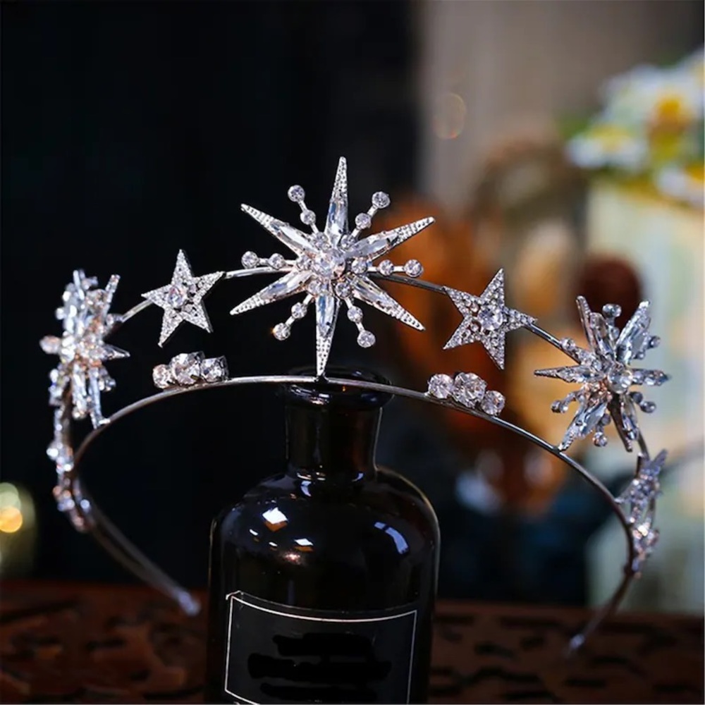 Art Deco crystal bridal crown tiara headpiece wedding